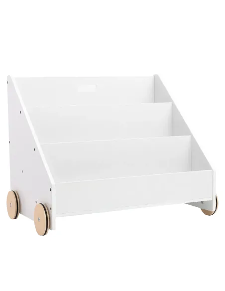 Bibliotecă pentru copii BERUS, cu roți, 63.8x40x49.7 cm, MDF/PAL | MobilaOK