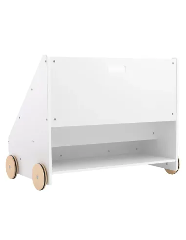 Bibliotecă pentru copii BERUS, cu roți, 63.8x40x49.7 cm, MDF/PAL | MobilaOK