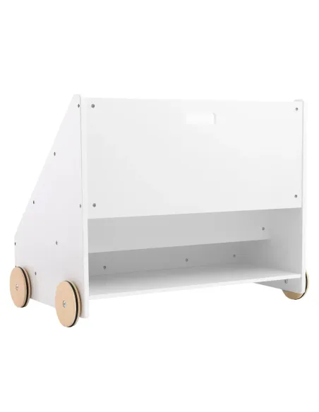 Bibliotecă pentru copii BERUS, cu roți, 63.8x40x49.7 cm, MDF/PAL | MobilaOK