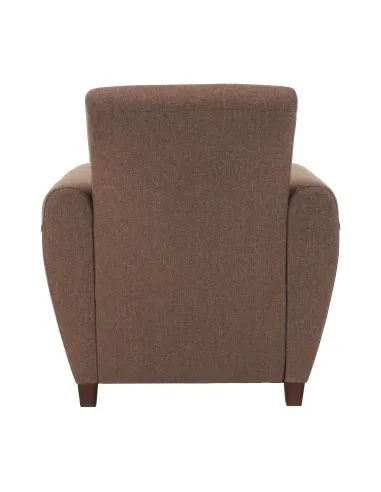 Fotoliu MILO, living, 79x85x78 cm, textil, bej închis | MobilaOK
