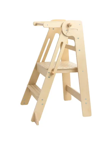 Turn de învățare pliabil URIAN, dormitor copii, 68x59.5x90 cm, placaj fag natural | MobilaOK