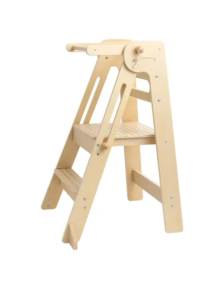 Turn de învățare pliabil URIAN, dormitor copii, 68x59.5x90 cm, placaj fag natural | MobilaOK