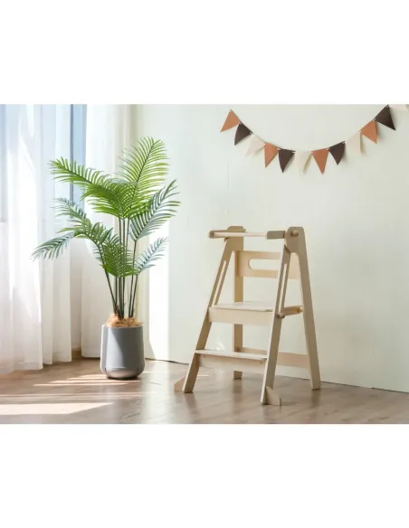 Turn de învățare pliabil URIAN, dormitor copii, 68x59.5x90 cm, placaj fag natural | MobilaOK