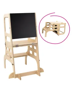 Turn de învățare Montessori MAGAN, camera copiilor, 57.5x64x91.2 cm, lemn de pin | MobilaOK