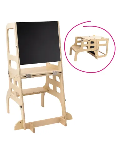 Turn de învățare Montessori MAGAN, camera copiilor, 57.5x64x91.2 cm, lemn de pin | MobilaOK
