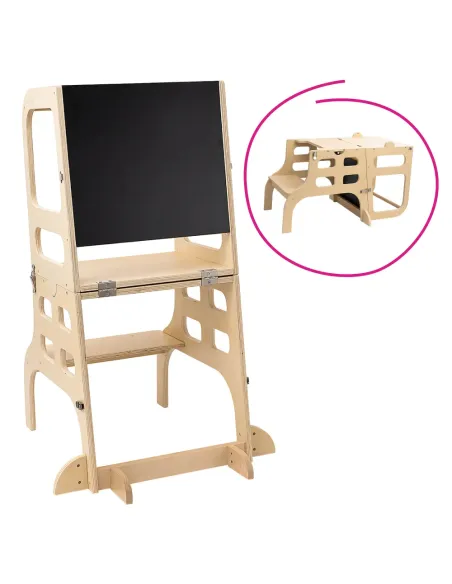 Turn de învățare Montessori MAGAN, camera copiilor, 57.5x64x91.2 cm, lemn de pin | MobilaOK