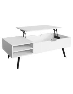 Măsuță de cafea ARALYN, living, 110 x 50 x 40 cm, MDF laminat și metal | MobilaOK