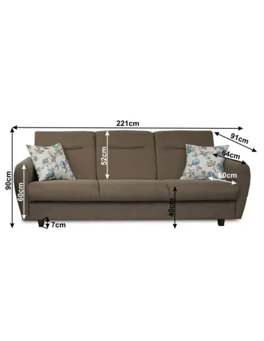 Colțar extensibil MILO, living, 221x90x91 cm, stofă Savana, KONDELA | MobilaOK