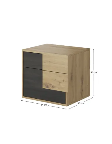 Set Dormitor BAFRA, dormitor, dulap 200x65x203 cm, pat 160x200 cm, noptiere, PAL melaminat | MobilaOK