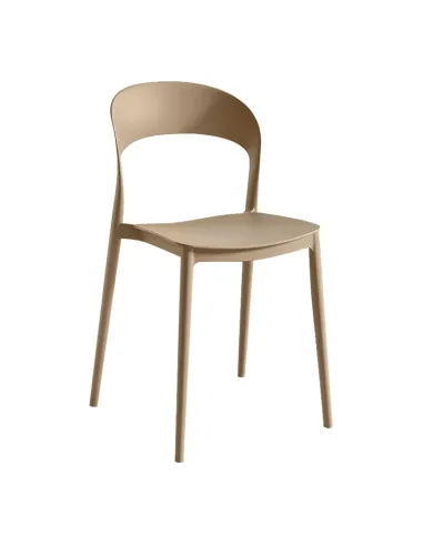 Scaun stivuibil RADANA NEW, interior/exterior, 44x47x77 cm, Plastic, bej | MobilaOK