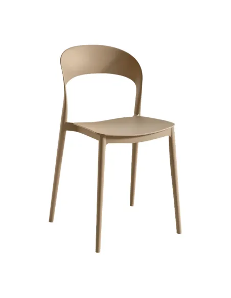Scaun stivuibil RADANA NEW, interior/exterior, 44x47x77 cm, Plastic, bej | MobilaOK