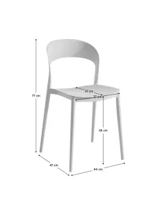 Scaun stivuibil RADANA NEW, interior/exterior, 44x47x77 cm, Plastic | MobilaOK 2