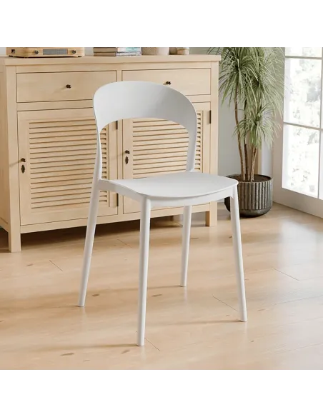 Scaun stivuibil RADANA NEW, interior/exterior, 44x47x77 cm, Plastic | MobilaOK