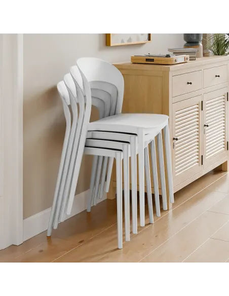 Scaun stivuibil RADANA NEW, interior/exterior, 44x47x77 cm, Plastic | MobilaOK