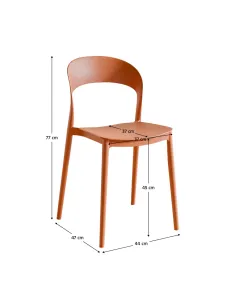 Scaun stivuibil RADANA NEW, exterior/interior, 44x47x77 cm, plastic | MobilaOK 2