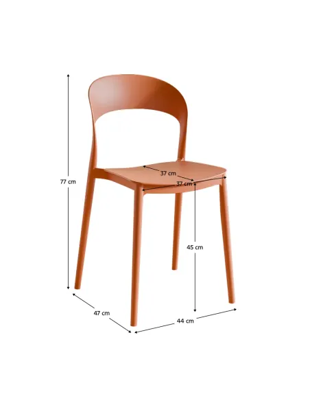 Scaun stivuibil RADANA NEW, exterior/interior, 44x47x77 cm, plastic | MobilaOK
