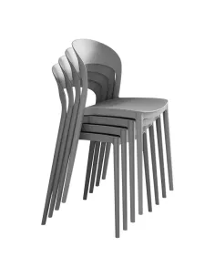 Scaun stivuibil RADANA NEW, interior/exterior, 44x47x77 cm, plastic cu UV | MobilaOK 2
