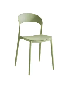 Scaun stivuibil, RADANA NEW, gradina/terasa, 44x47x77 cm, plastic, verde | MobilaOK