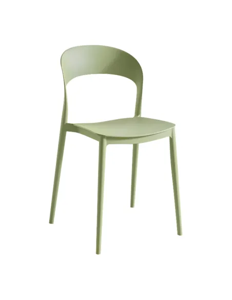 Scaun stivuibil, RADANA NEW, gradina/terasa, 44x47x77 cm, plastic, verde | MobilaOK