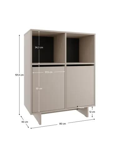 Comodă STANDO STD05 pentru dormitor, 80x40x101.5 cm, PAL melaminat | MobilaOK