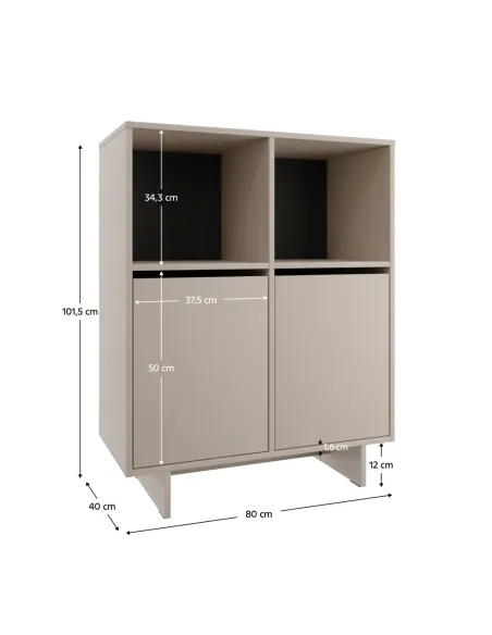 Comodă STANDO STD05 pentru dormitor, 80x40x101.5 cm, PAL melaminat | MobilaOK