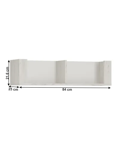 Poliță TIP 62 ANGEL, pentru camera copiilor, 84x21.6x25 cm, PAL melaminat | MobilaOK