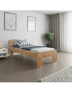 Pat KONDELA dormitor 90x200 PAL melaminat stejar artisan | MobilaOK 2
