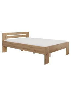 Pat, BASIS, dormitor, 140x200, PAL laminat stejar artisan | MobilaOK