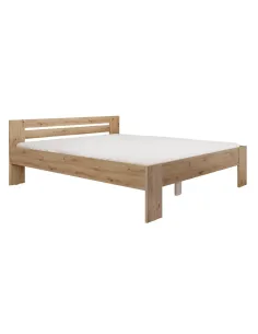 Pat, BASIS, dormitor, 180x200 cm, PAL, stejar artisan | MobilaOK