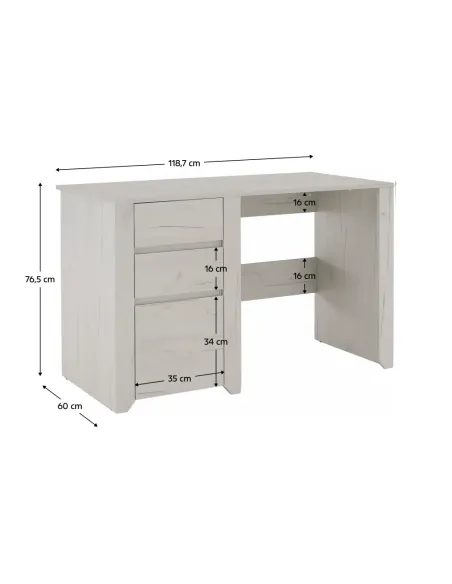 Masă PC ANGEL, birou, 118.7x76.5x60 cm, PAL melaminat | MobilaOK