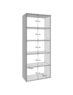 Dulap ADAPO ADP01 pentru dormitor/hol, 75x40x182.2 cm, PAL melaminat | MobilaOK 2
