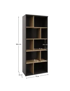 Raft, ADAPO ADP02, living/dormitor/hol, 75x40x182.2 cm, PAL melaminat | MobilaOK 2