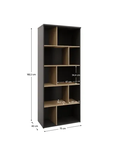 Raft, ADAPO ADP02, living/dormitor/hol, 75x40x182.2 cm, PAL melaminat | MobilaOK