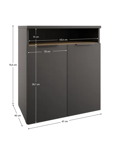 Comodă ADAPO ADP04 pentru dormitor, 67x40x75.5 cm, PAL melaminat | MobilaOK
