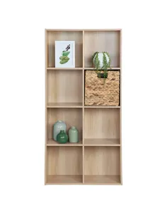 Raft, SANDE, living/dormitor/birou, 59.5x28.5x119 cm, PAL înfoliat stejar | MobilaOK