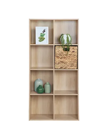 Raft, SANDE, living/dormitor/birou, 59.5x28.5x119 cm, PAL înfoliat stejar | MobilaOK