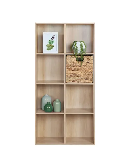 Raft, SANDE, living/dormitor/birou, 59.5x28.5x119 cm, PAL înfoliat stejar | MobilaOK