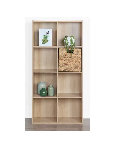 Raft, SANDE, living/dormitor/birou, 59.5x28.5x119 cm, PAL înfoliat stejar | MobilaOK