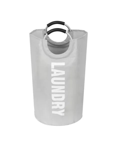 Coș de rufe DARILO, pentru dormitor/baie, 38x79 cm, 90 L, Tesatura si aluminiu | MobilaOK