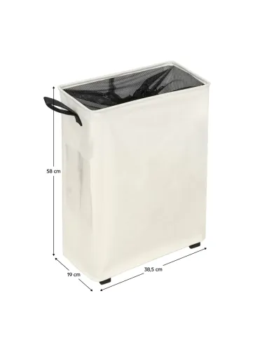 Coș de rufe PRIOR, dormitor/baie, 38.5x19x58 cm, plastic, KONDELA | MobilaOK