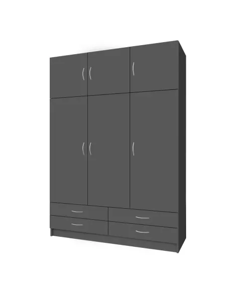 Dulap GERI NEW, dormitor/hol, 135x55x194 cm, PAL melaminat | MobilaOK