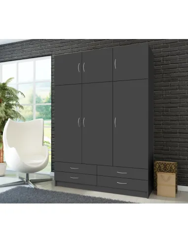 Dulap GERI NEW, dormitor/hol, 135x55x194 cm, PAL melaminat | MobilaOK