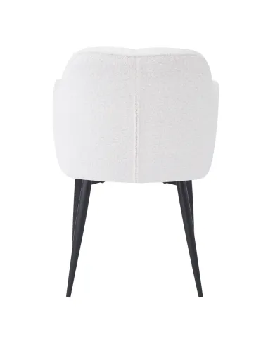 Fotoliu SENER pentru living, 57x61x84 cm, Ţesătură Bouclé și metal | MobilaOK