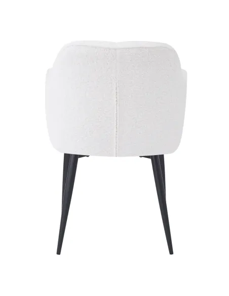 Fotoliu SENER pentru living, 57x61x84 cm, Ţesătură Bouclé și metal | MobilaOK