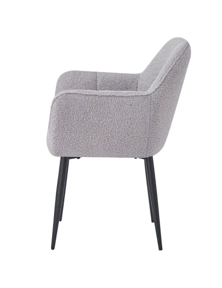 Fotoliu SENER pentru living, 57x61x84 cm, țesătură Bouclé | MobilaOK