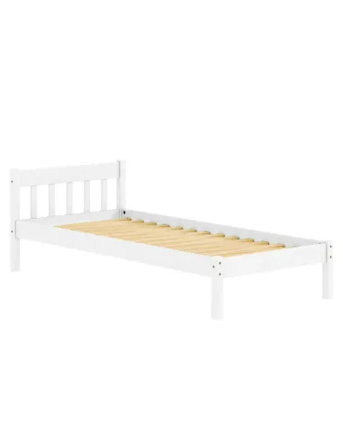 Pat MAVIL dormitor 90x200 lemn de pin alb | MobilaOK