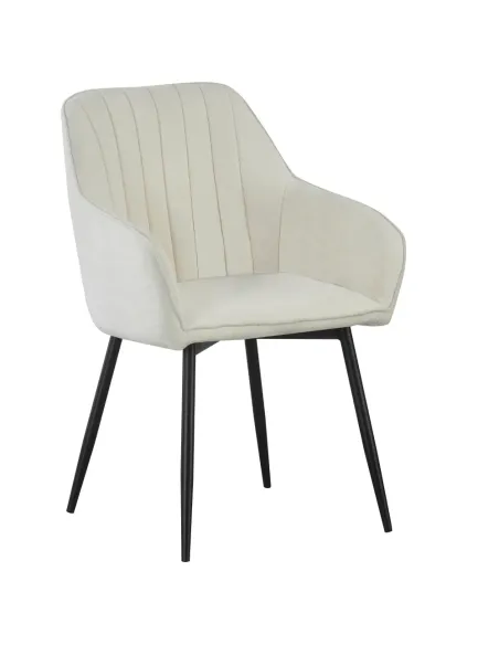 Fotoliu VAJRO pentru living/dormitor, 57.5x61.5x85 cm, Țesătură Bouclé și metal | MobilaOK