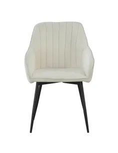 Fotoliu VAJRO pentru living/dormitor, 57.5x61.5x85 cm, Țesătură Bouclé și metal | MobilaOK 2
