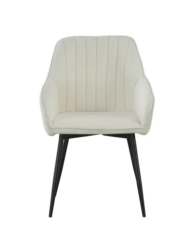 Fotoliu VAJRO pentru living/dormitor, 57.5x61.5x85 cm, Țesătură Bouclé și metal | MobilaOK