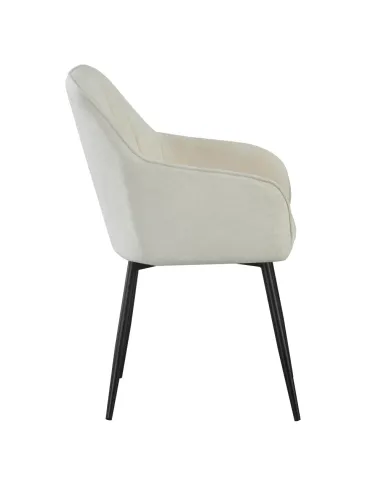 Fotoliu VAJRO pentru living/dormitor, 57.5x61.5x85 cm, Țesătură Bouclé și metal | MobilaOK